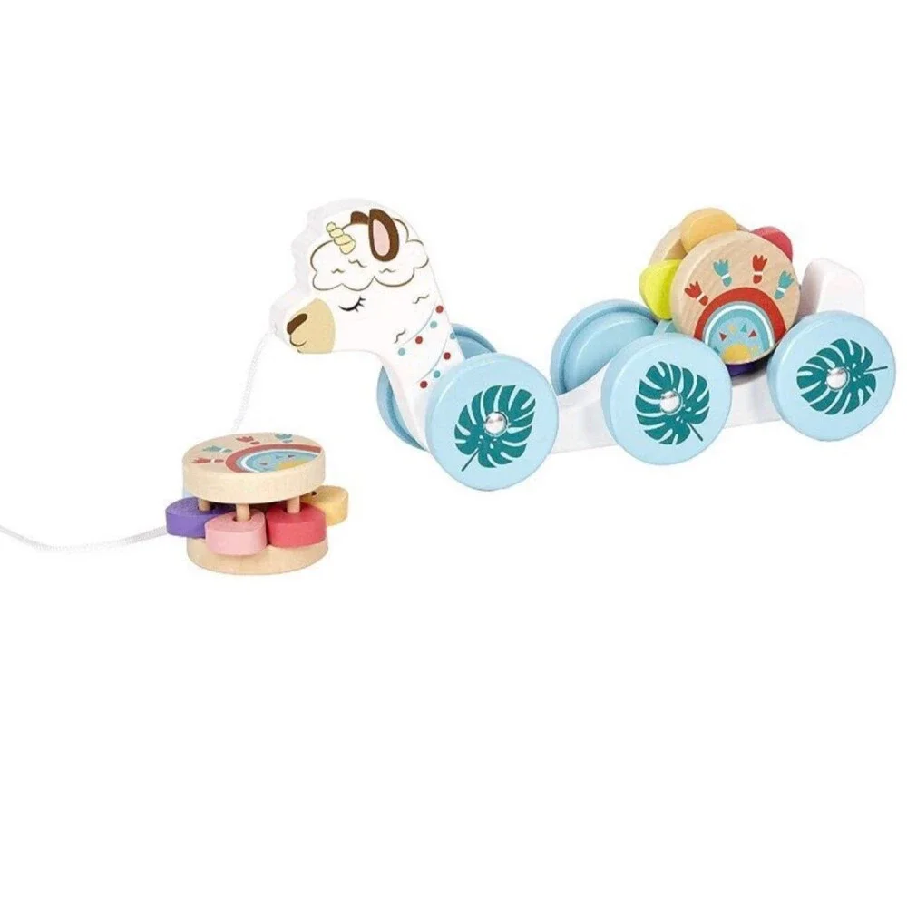 Llama pull toy wood fisher-price new toddler